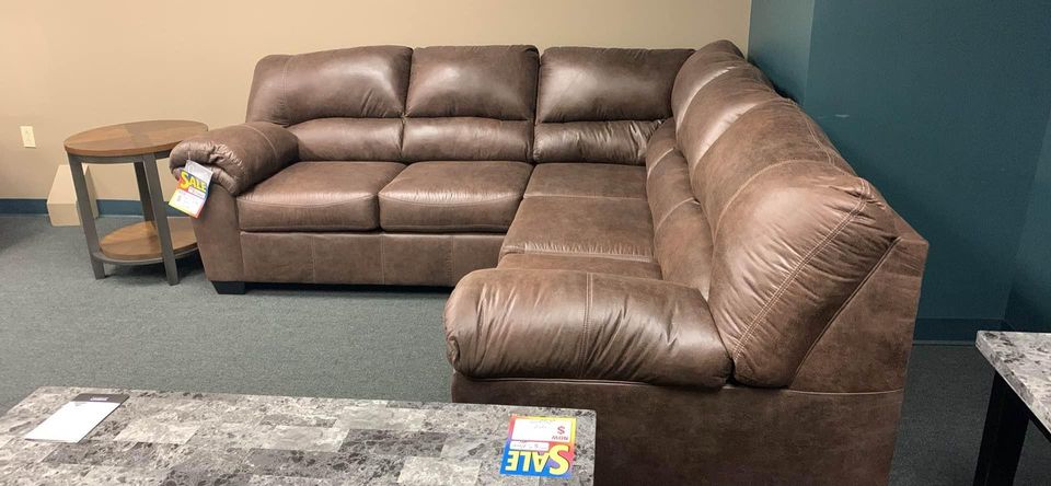 Brown Leather Sectional