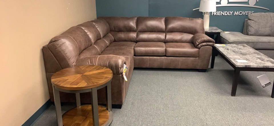 Brown Leather Sectional