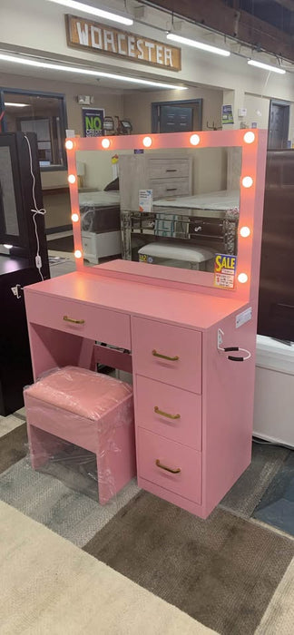 New Pink Vanity - Woo Town Furniture (Worcester,MA)