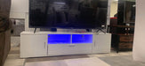 New White Tv stand with LED lights - Woo Town Furniture (Worcester,MA)